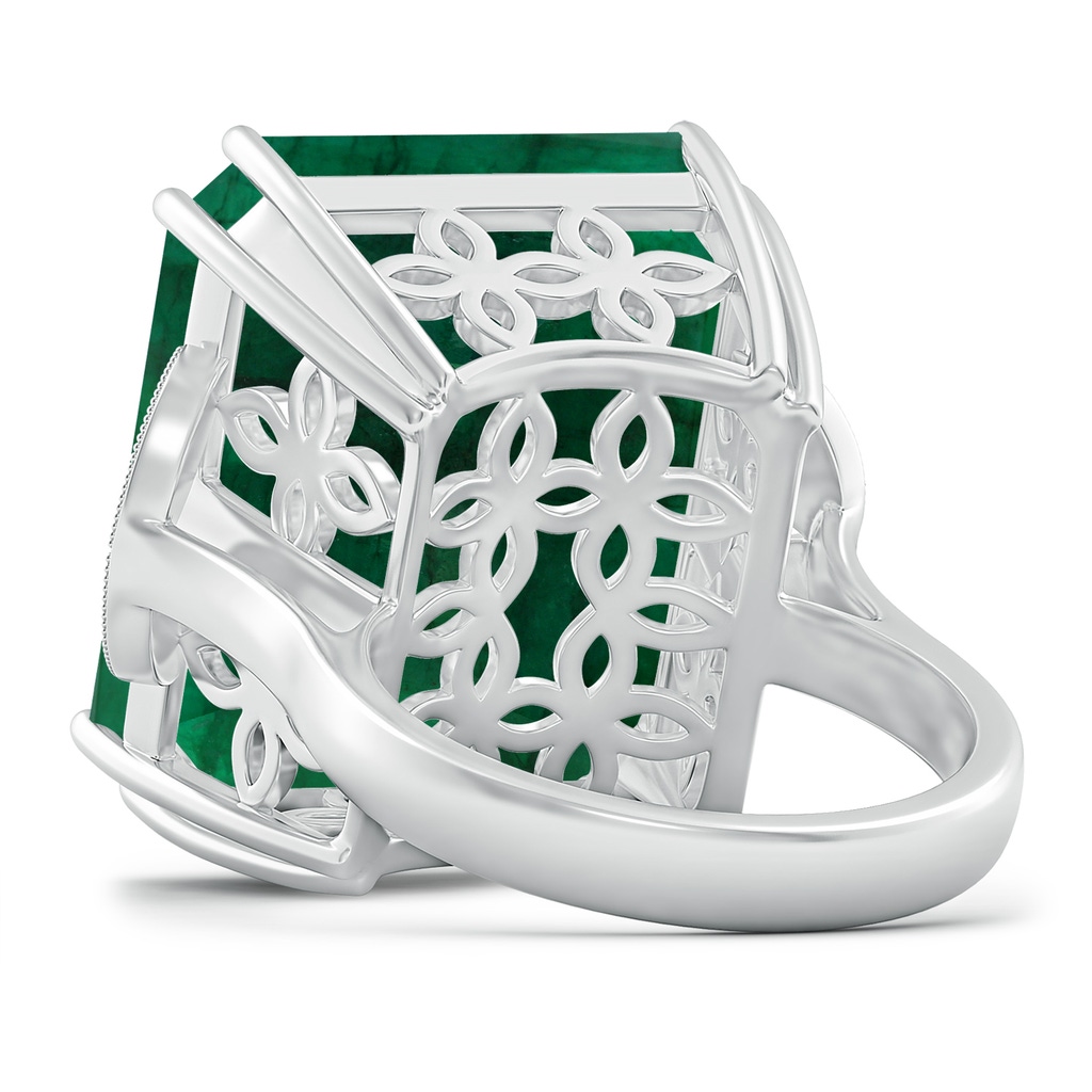 21.24x18.27x12.26mm A Vintage-Inspired GIA Certified Emerald-Cut Emerald Solitaire Ring in White Gold Side 599