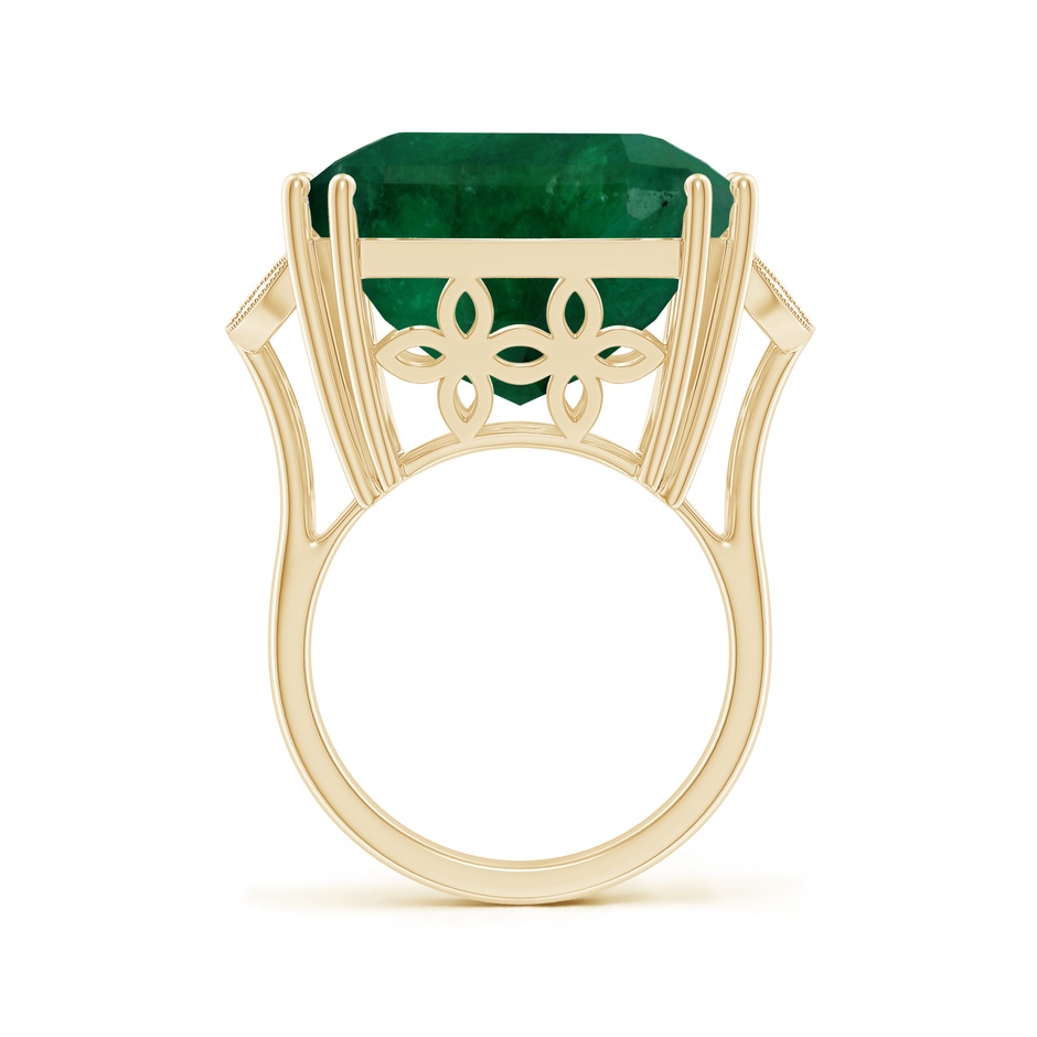 21.24x18.27x12.26mm A Vintage-Inspired GIA Certified Emerald-Cut Emerald Solitaire Ring in Yellow Gold side 399