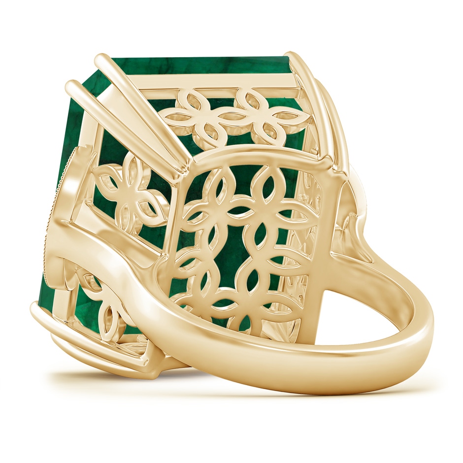 21.24x18.27x12.26mm A Vintage-Inspired GIA Certified Emerald-Cut Emerald Solitaire Ring in Yellow Gold side 599