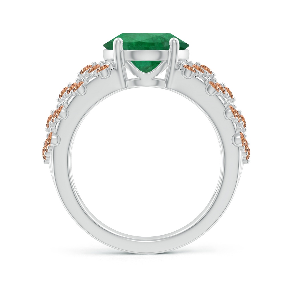 13.16x9.69x5.86mm AA Classic GIA Certified Oval Emerald Solitaire Ring With Diamond Accents in 18K White Gold Side 399
