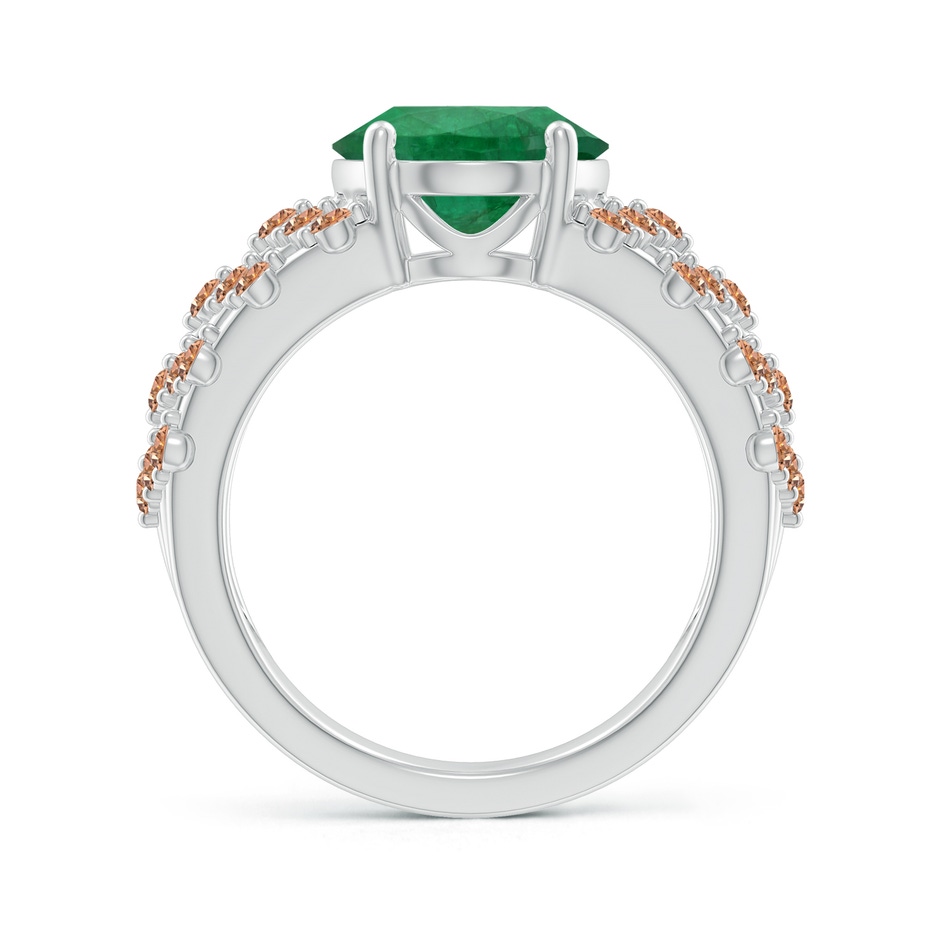 13.16x9.69x5.86mm AA Classic GIA Certified Oval Emerald Solitaire Ring With Diamond Accents in 18K White Gold side 399