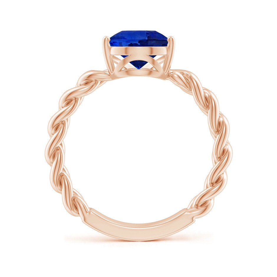 11.29x7.73x6.17mm AAA Classic GIA Certified Pear-Shaped Blue Sapphire Chain Solitaire Ring in 18K Rose Gold side 399