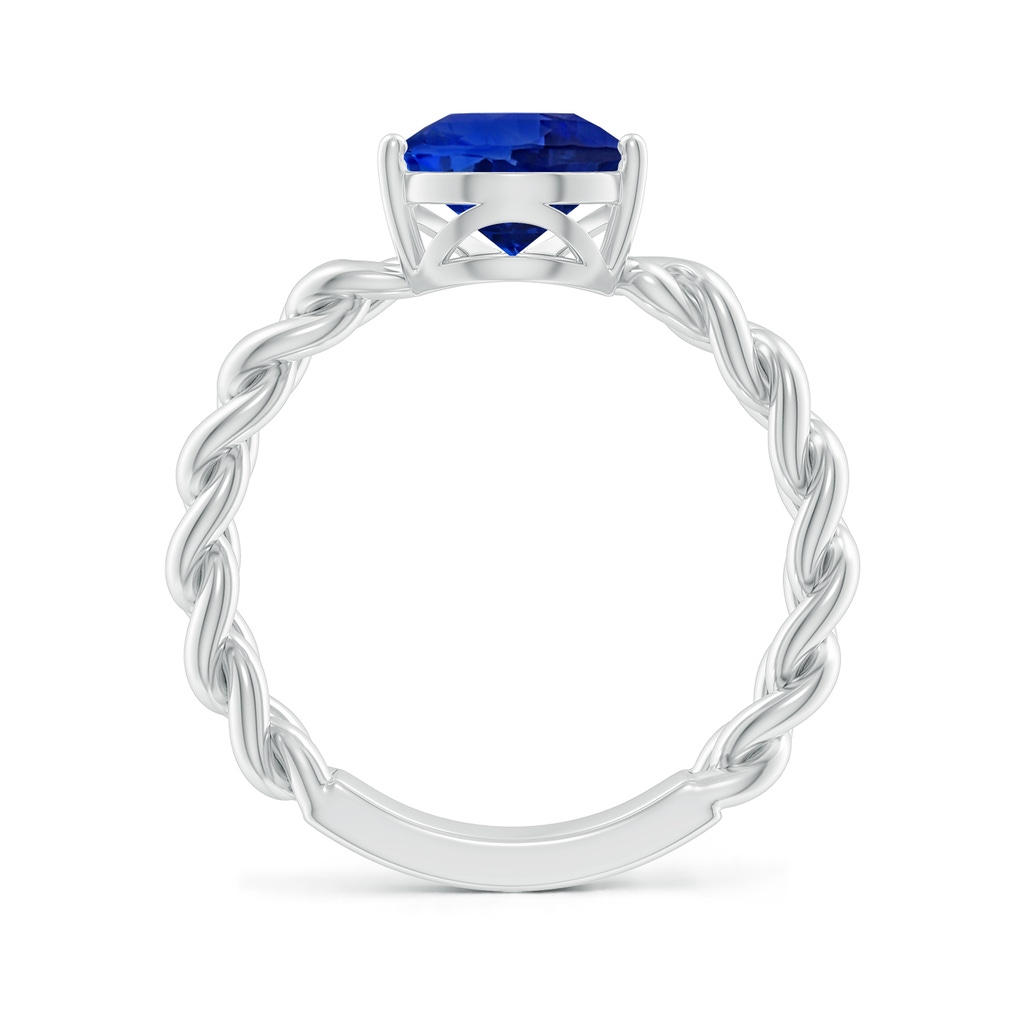 11.29x7.73x6.17mm AAA Classic GIA Certified Pear-Shaped Blue Sapphire Chain Solitaire Ring in White Gold Side 399