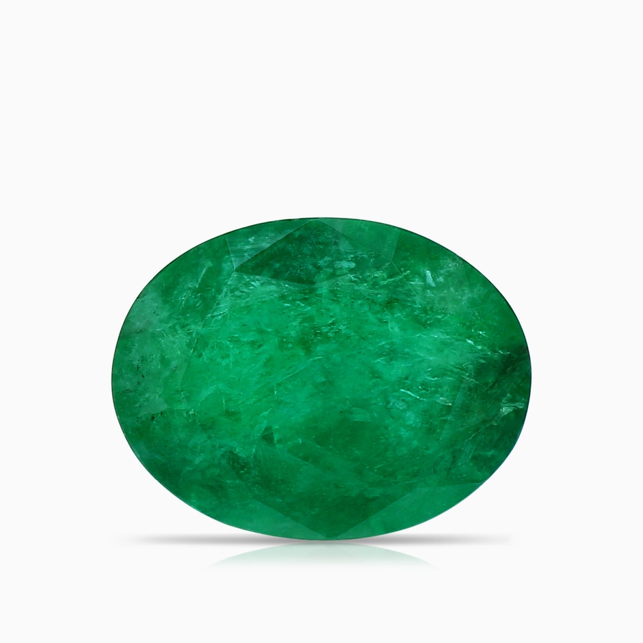 12.52x9.64x5.39mm A Classic GIA Certified Oval Emerald Solitaire Ring With Fancy Diamonds in 9K Rose Gold side 899