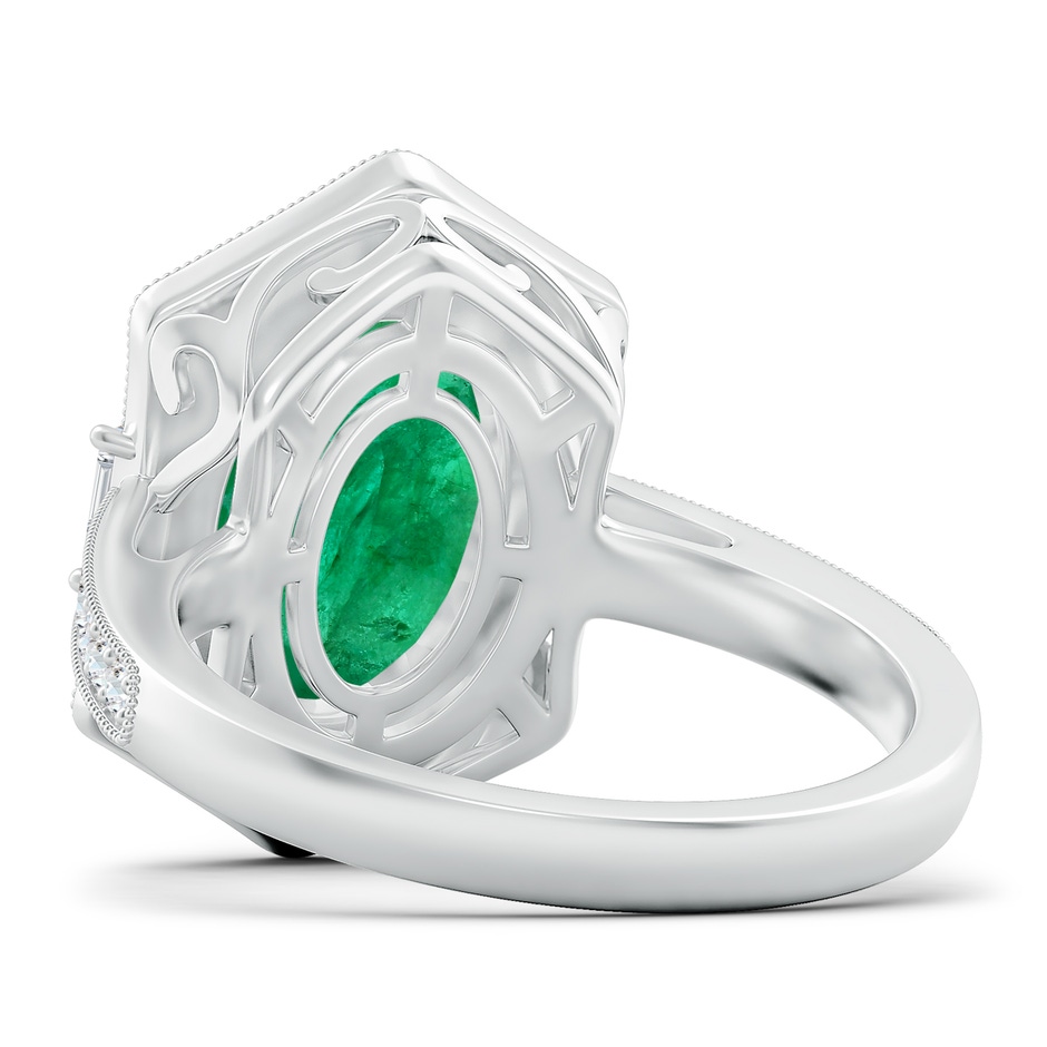 12.52x9.64x5.39mm A Vintage-Inspired GIA Certified Oval Emerald Halo Ring in White Gold side 599