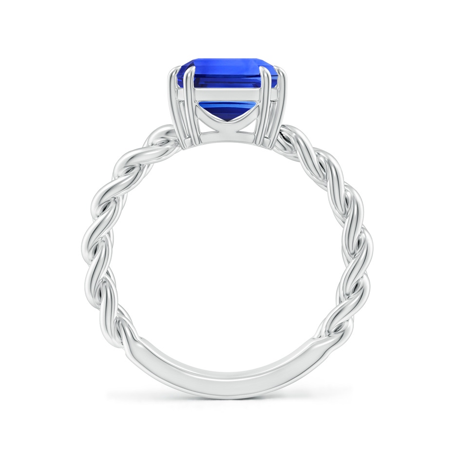 10.03x8.17x6.77mm AAA GIA Certified Octagonal Blue Sapphire Cuban Chain Solitaire Ring in White Gold side 399