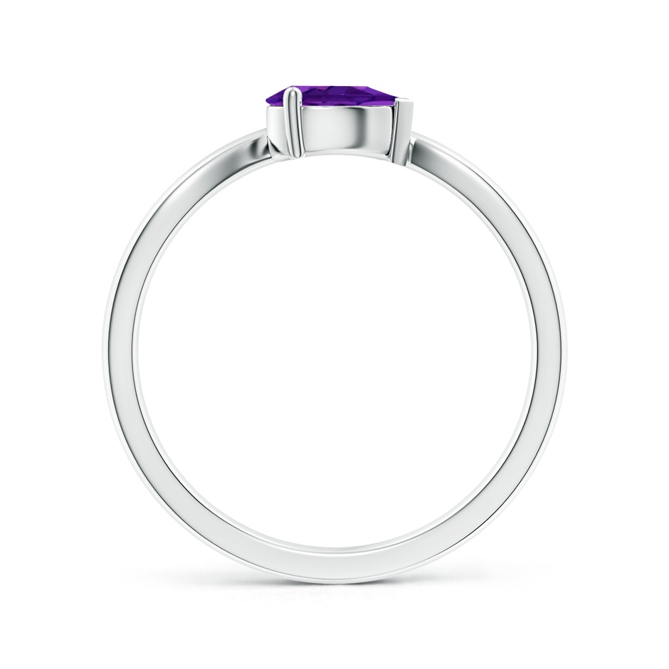 6x4mm AAAA East-West Pear Amethyst Wave Shank Solitaire Ring in White Gold side 199