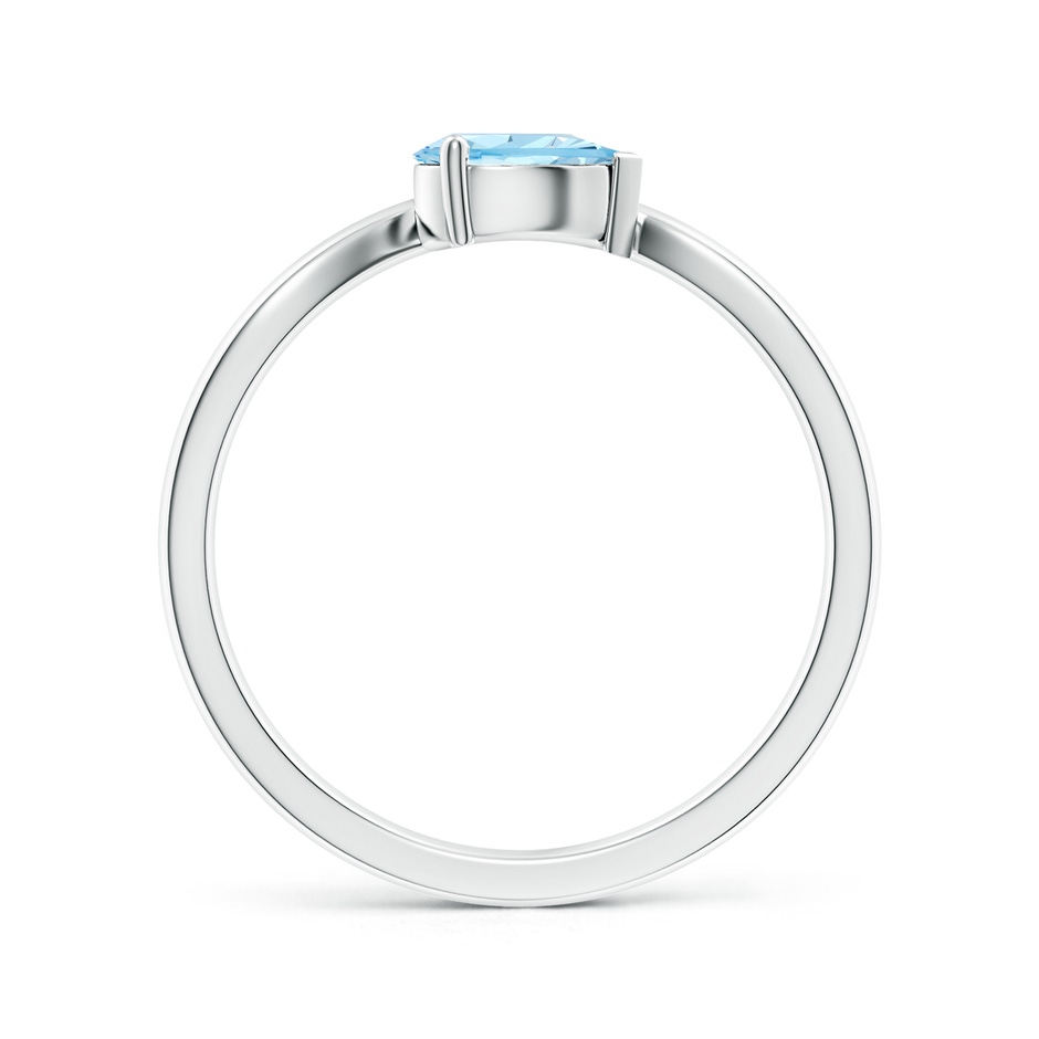 6x4mm AAA East-West Pear Aquamarine Wave Shank Solitaire Ring in White Gold side 199