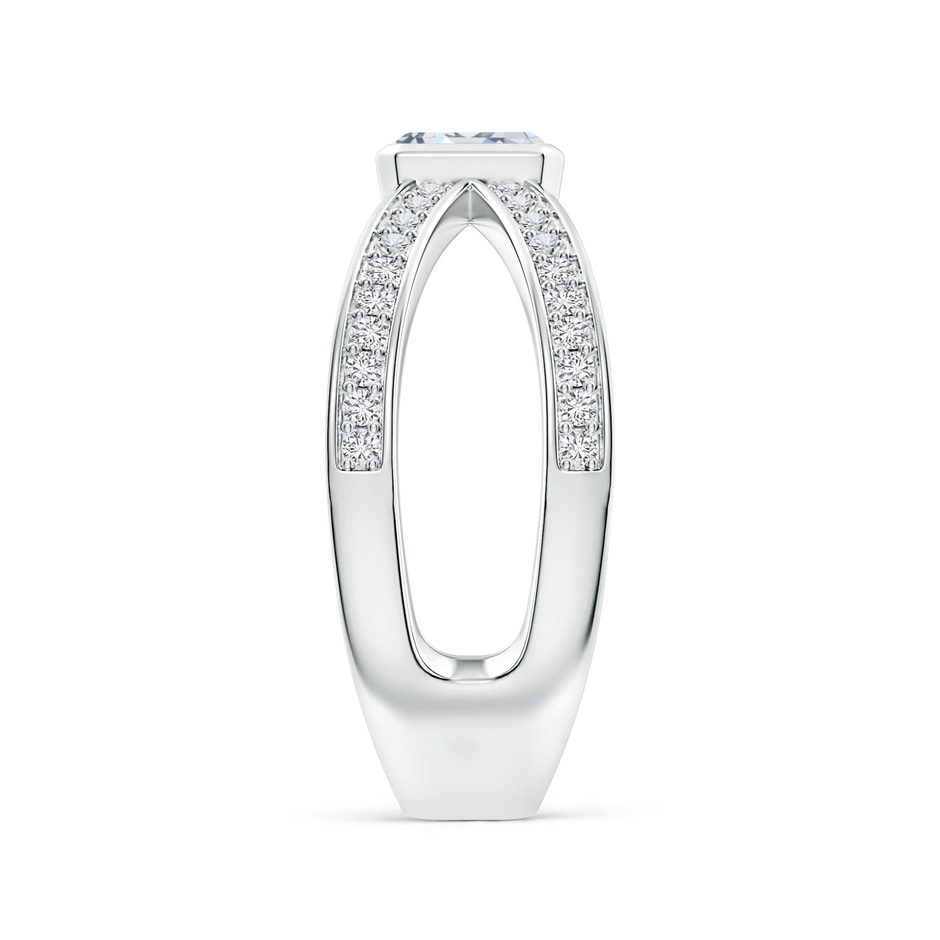 5x3mm HSI2 Emerald-Cut Diamond Criss Cross Solitaire Ring in White Gold side 299