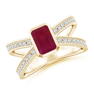 Emerald Cut A Ruby