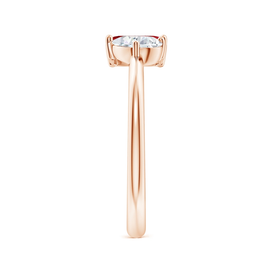 6x4mm Lab-Grown Classic Two-Stone Emerald-Cut Ruby & Pear Diamond Ring in Rose Gold side 299