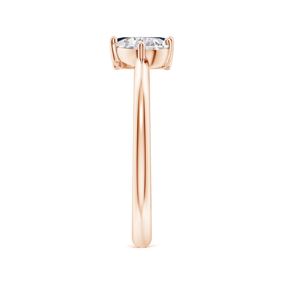 6x4mm AA Classic Two-Stone Emerald-Cut Blue Sapphire & Pear Diamond Ring in 9K Rose Gold side 299