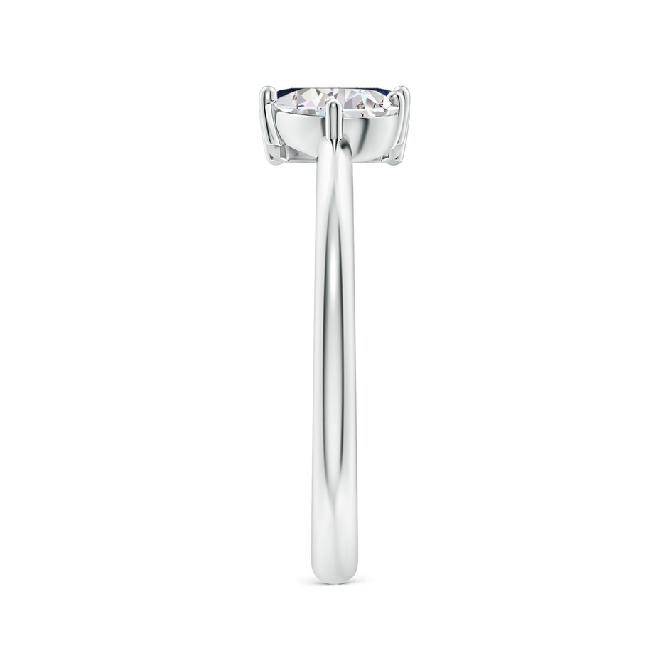 6x4mm AA Classic Two-Stone Emerald-Cut Blue Sapphire & Pear Diamond Ring in P950 Platinum side 299