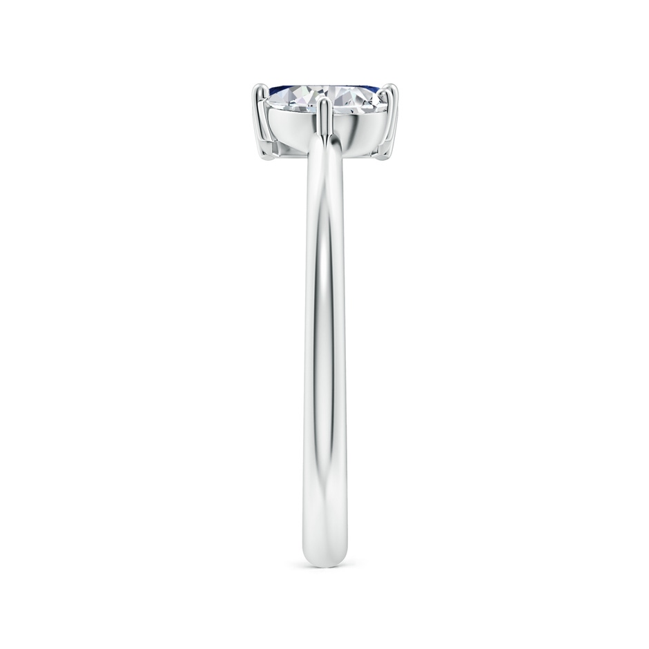 6x4mm AAA Classic Two-Stone Emerald-Cut Blue Sapphire & Pear Diamond Ring in P950 Platinum side 299