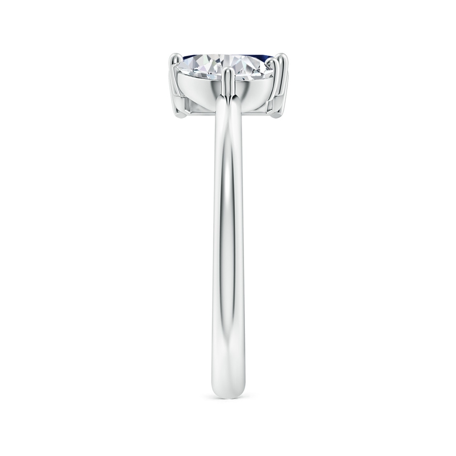 7x5mm AAA Classic Two-Stone Emerald-Cut Blue Sapphire & Pear Diamond Ring in P950 Platinum side 299