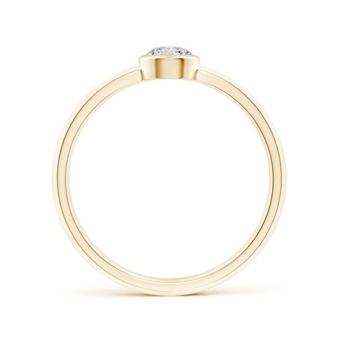 4.1mm HSI2 Classic Bezel-Set Round Diamond Solitaire Ring in Yellow Gold