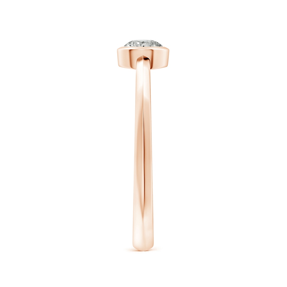4.1mm KI3 Classic Bezel-Set Round Diamond Solitaire Ring in Rose Gold side 299