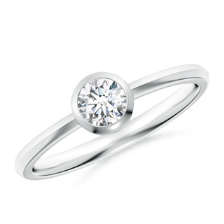 4.4mm GVS2 Classic Bezel-Set Round Diamond Solitaire Ring in P950 Platinum