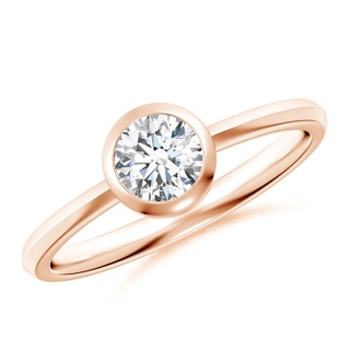 5.1mm GVS2 Classic Bezel-Set Round Diamond Solitaire Ring in Rose Gold