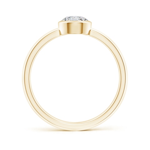 5.1mm HSI2 Classic Bezel-Set Round Diamond Solitaire Ring in Yellow Gold