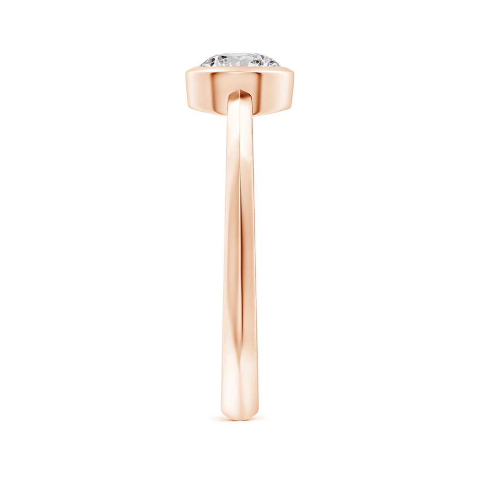5.1mm IJI1I2 Classic Bezel-Set Round Diamond Solitaire Ring in Rose Gold side 299