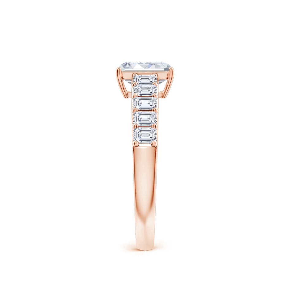 7x5mm GVS2 Emerald-Cut Diamond Ring with Accents in 18K Rose Gold Side 299