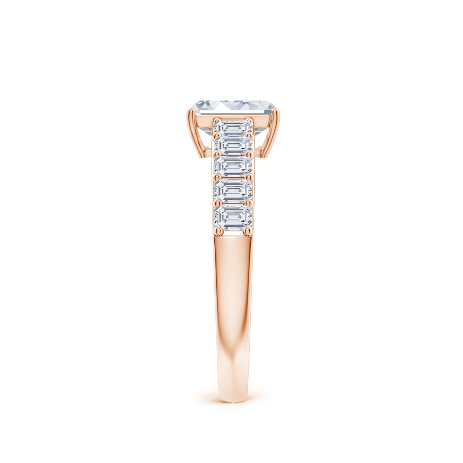 7x5mm GVS2 Emerald-Cut Diamond Ring with Accents in Rose Gold Side 299