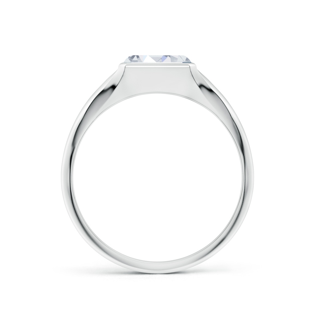 7x5mm GVS2 Emerald-Cut Diamond Signet Ring in S999 Silver - side 199