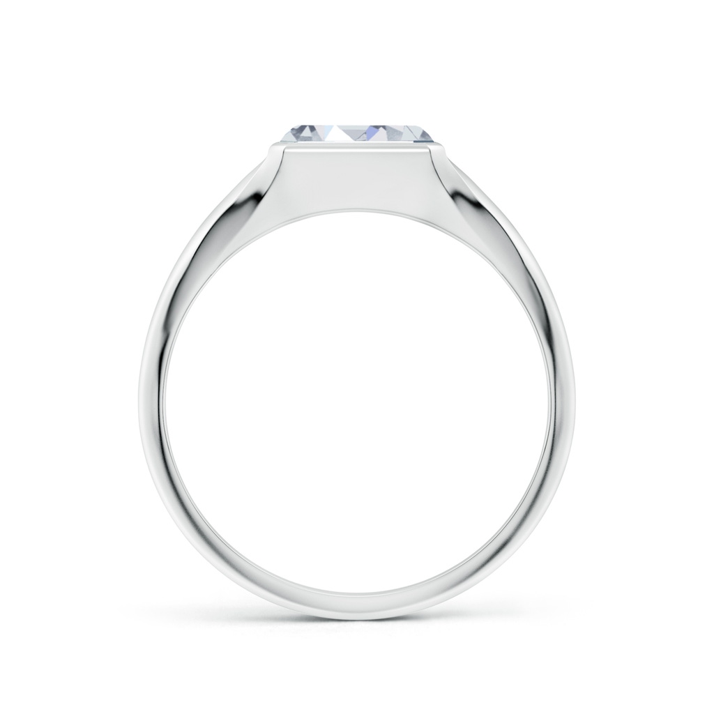 7x5mm HSI2 Emerald-Cut Diamond Signet Ring in White Gold Side 199