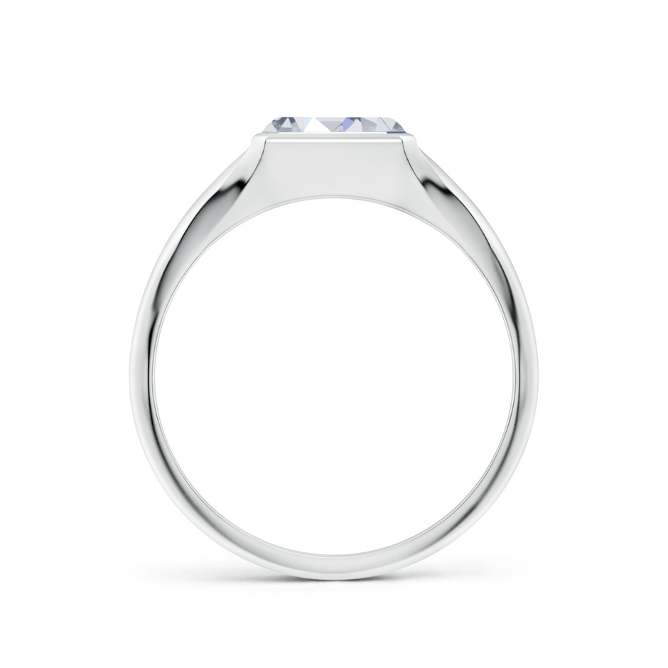 7x5mm HSI2 Emerald-Cut Diamond Signet Ring in White Gold side 199