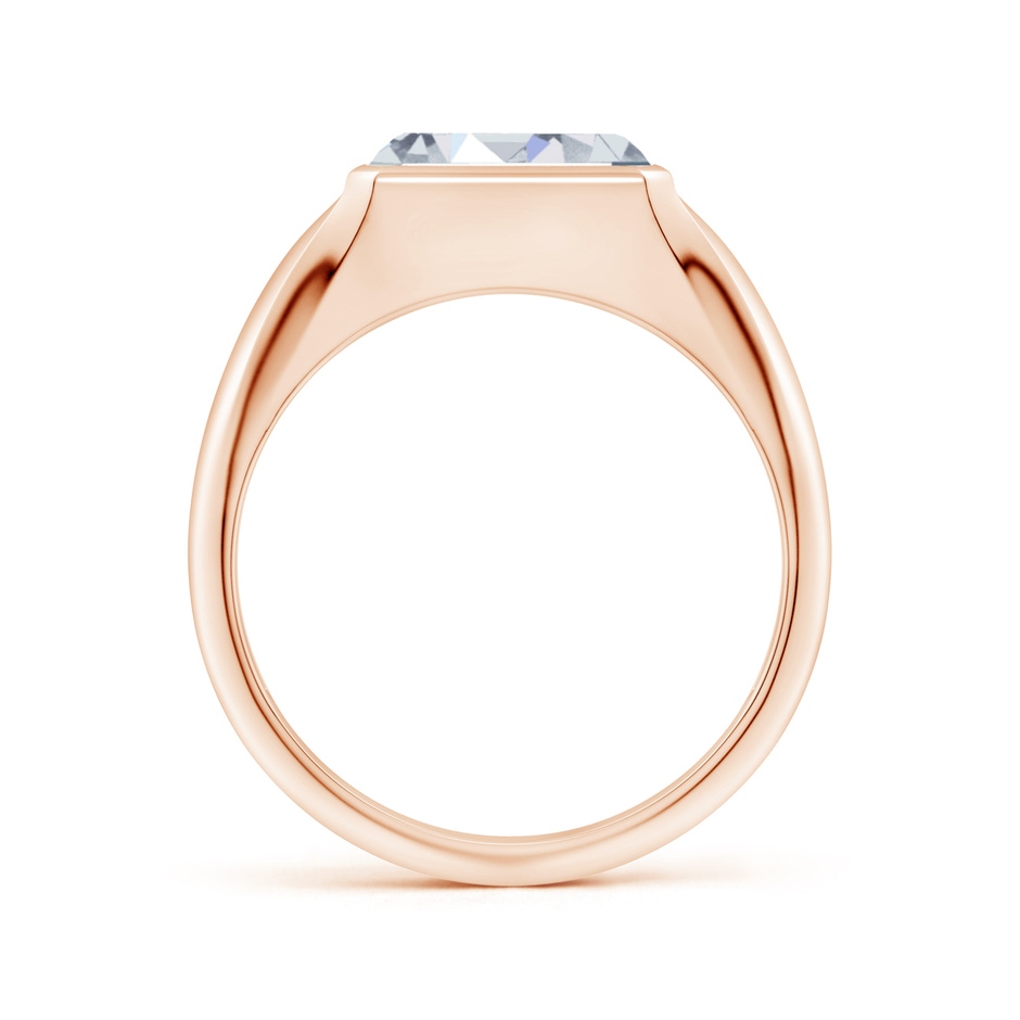 9x7mm HSI2 Emerald-Cut Diamond Signet Ring in Rose Gold side 199