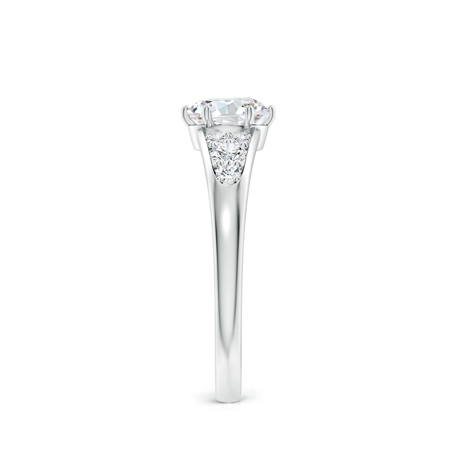 6mm GVS2 Round Diamond Engagement Ring with Accents in White Gold side 299