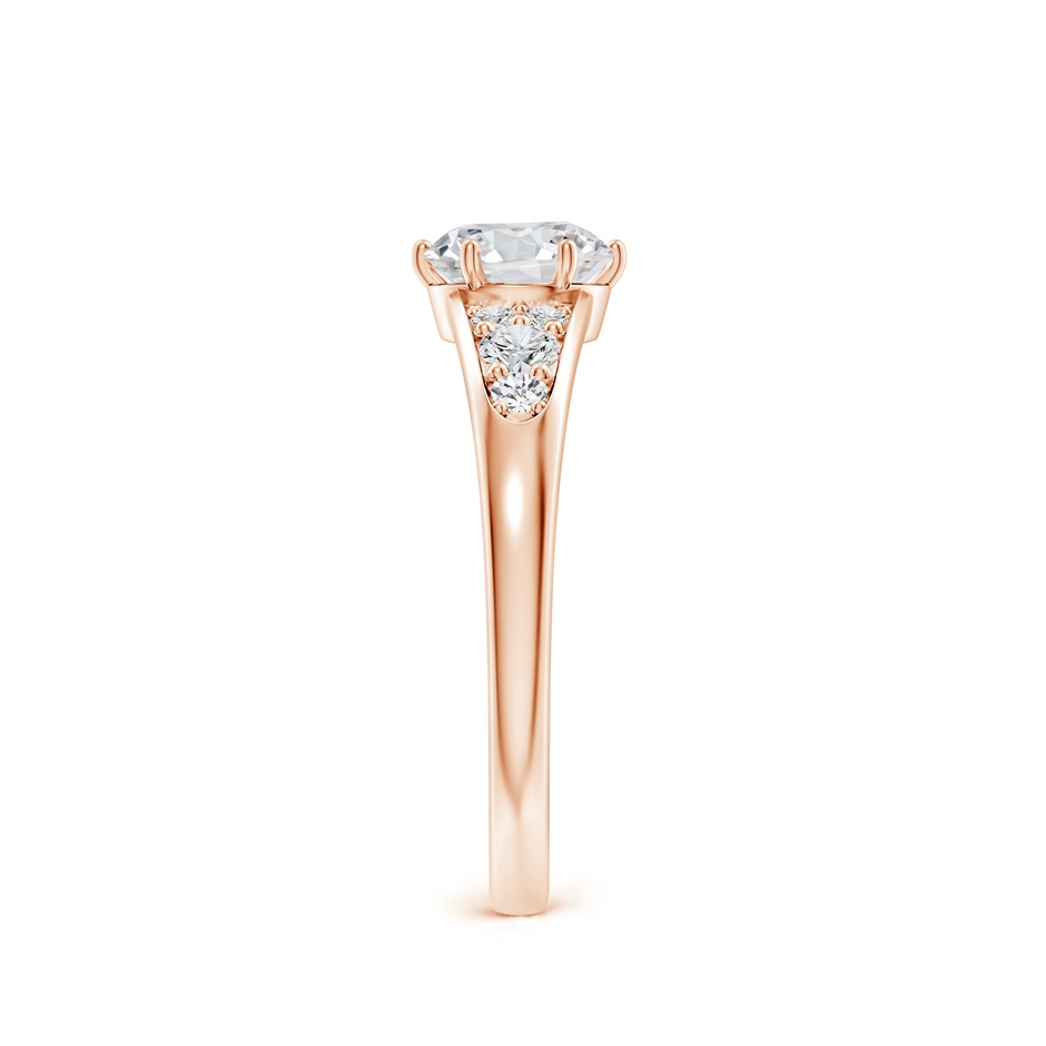 6mm HSI2 Round Diamond Engagement Ring with Accents in Rose Gold side 299