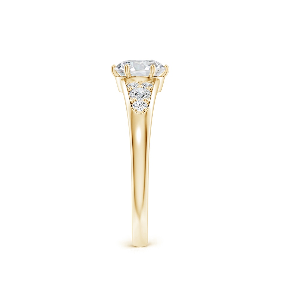 6mm HSI2 Round Diamond Engagement Ring with Accents in Yellow Gold side 299
