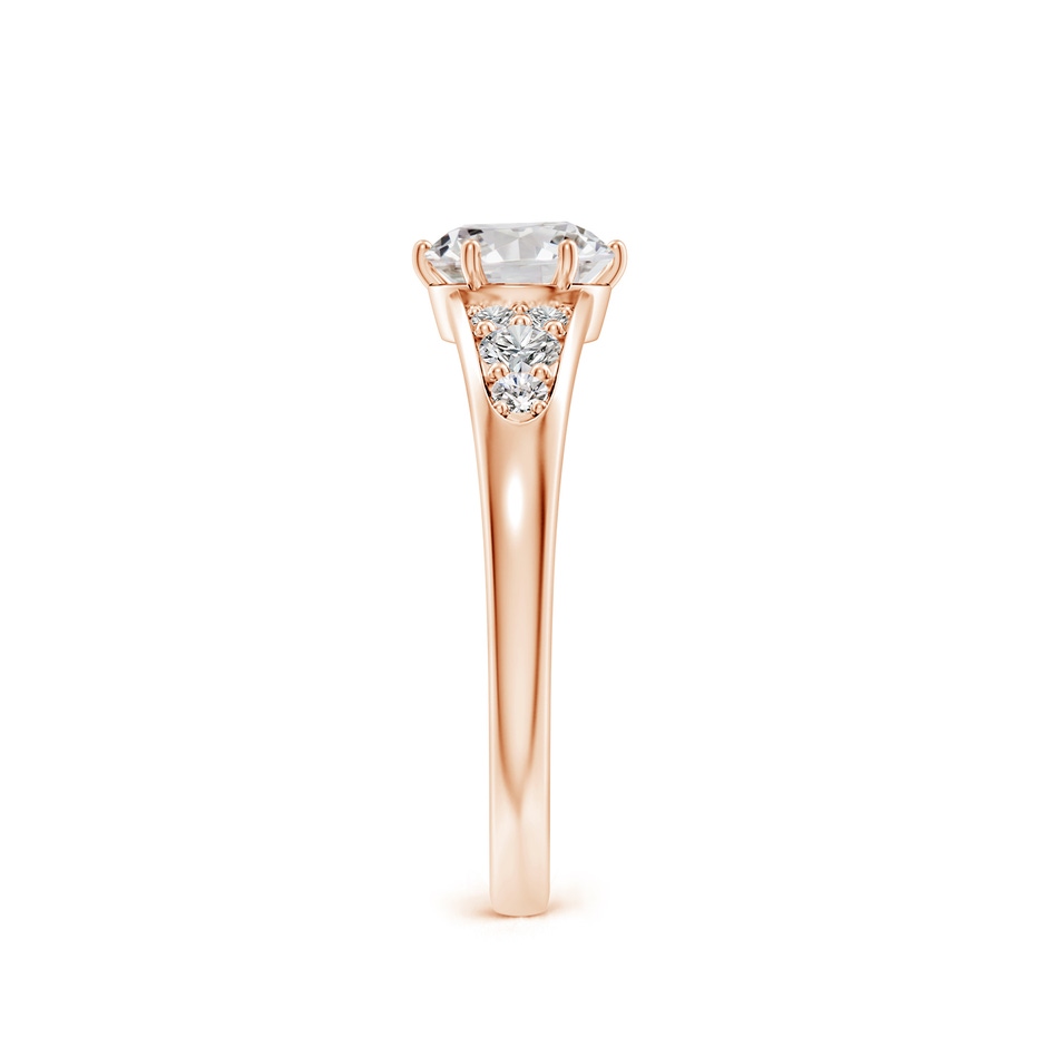 6mm IJI1I2 Round Diamond Engagement Ring with Accents in Rose Gold side 299