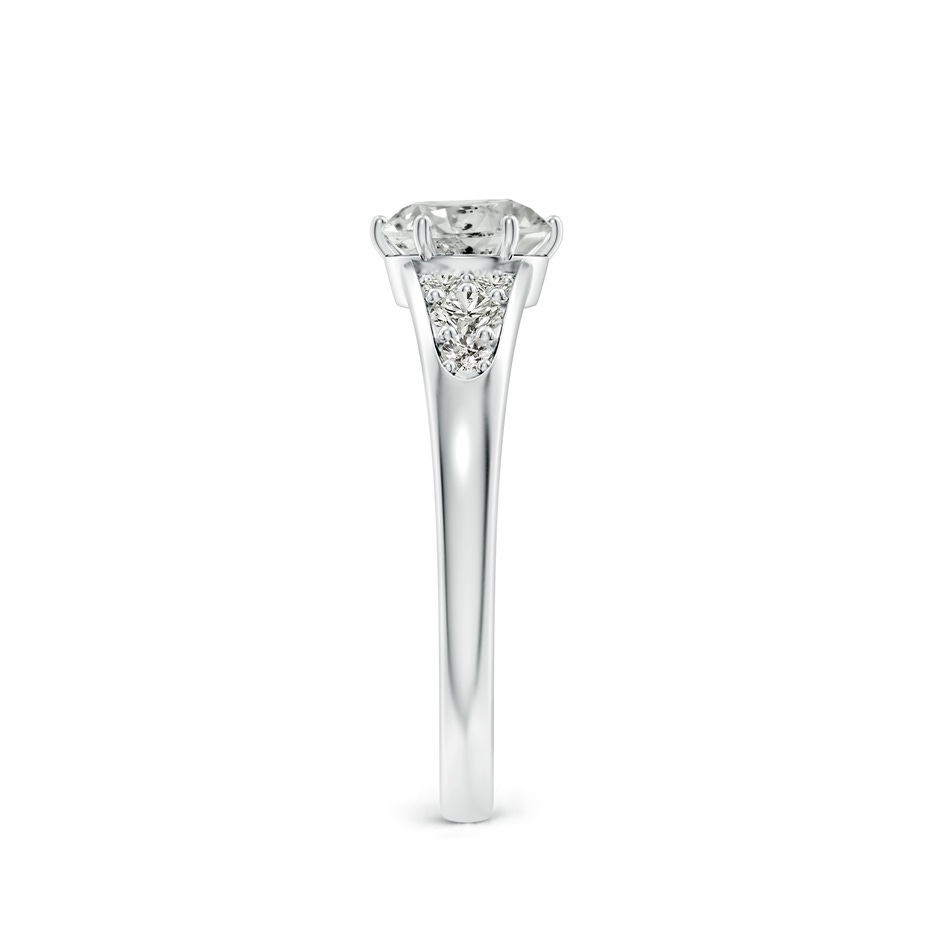 6mm KI3 Round Diamond Engagement Ring with Accents in White Gold side 299