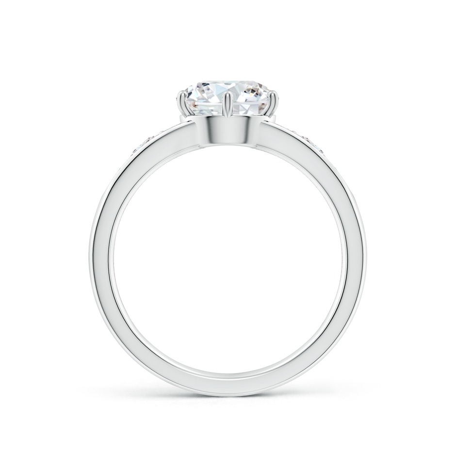 7.4mm GVS2 Round Diamond Engagement Ring with Accents in White Gold side 199