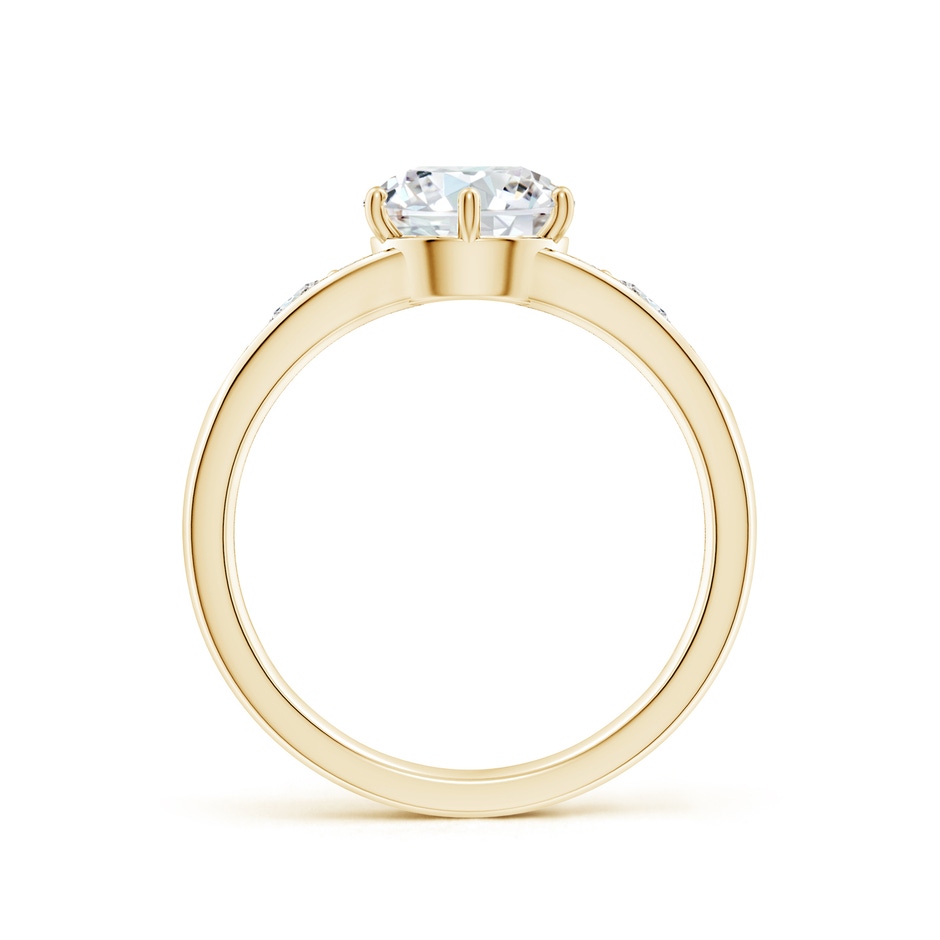 7.4mm GVS2 Round Diamond Engagement Ring with Accents in Yellow Gold side 199