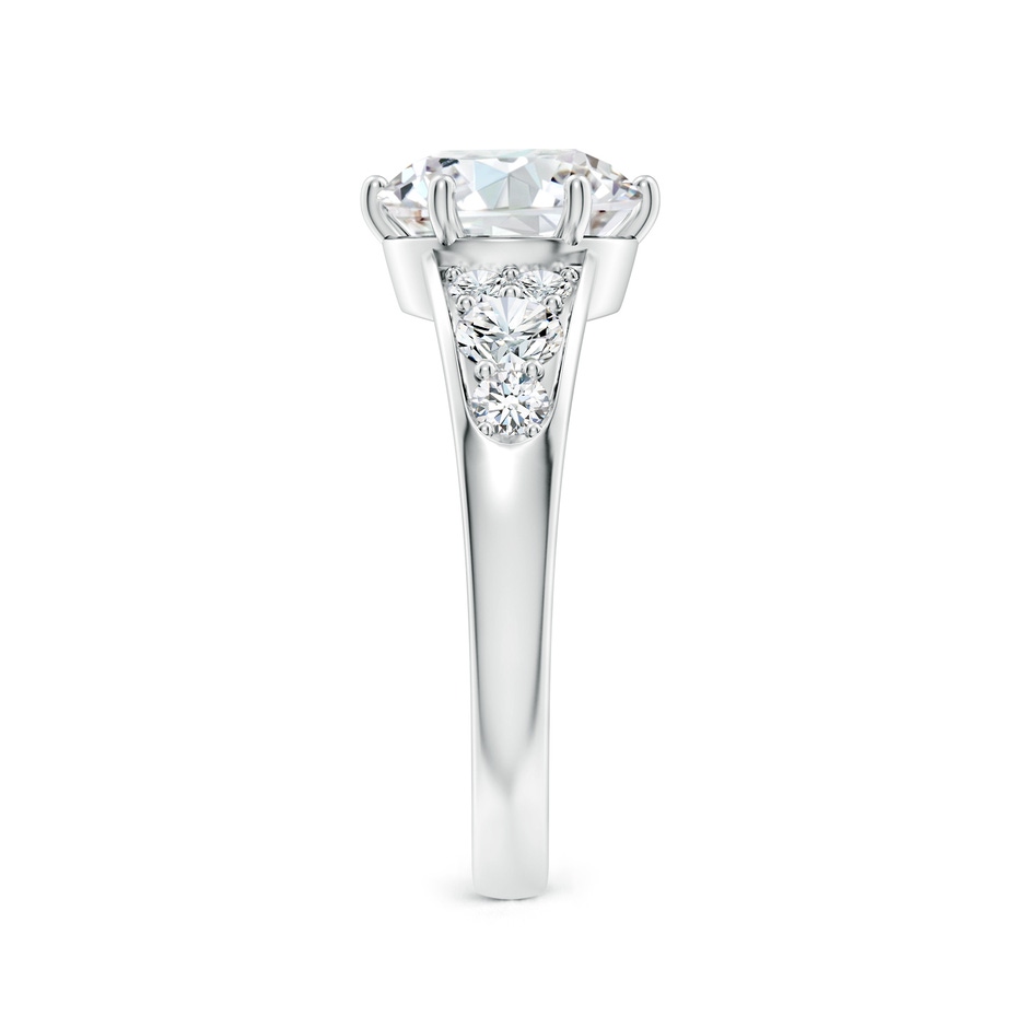 8.5mm GVS2 Round Diamond Engagement Ring with Accents in P950 Platinum side 299