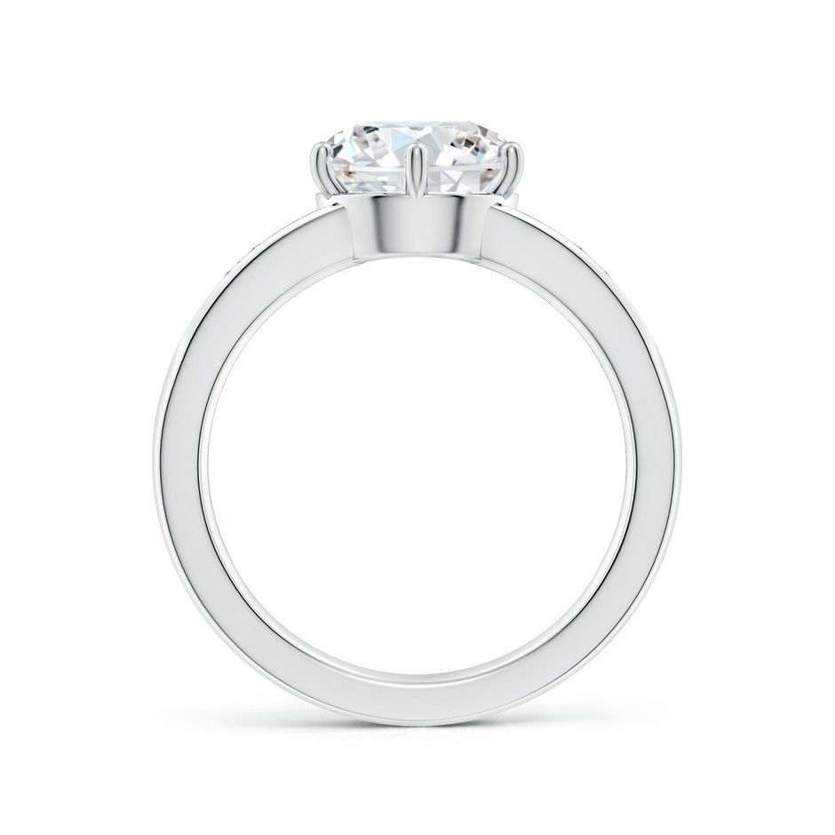 8.5mm GVS2 Round Diamond Engagement Ring with Accents in S999 Silver side 199