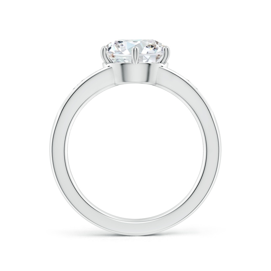 8.5mm GVS2 Round Diamond Engagement Ring with Accents in White Gold side 199