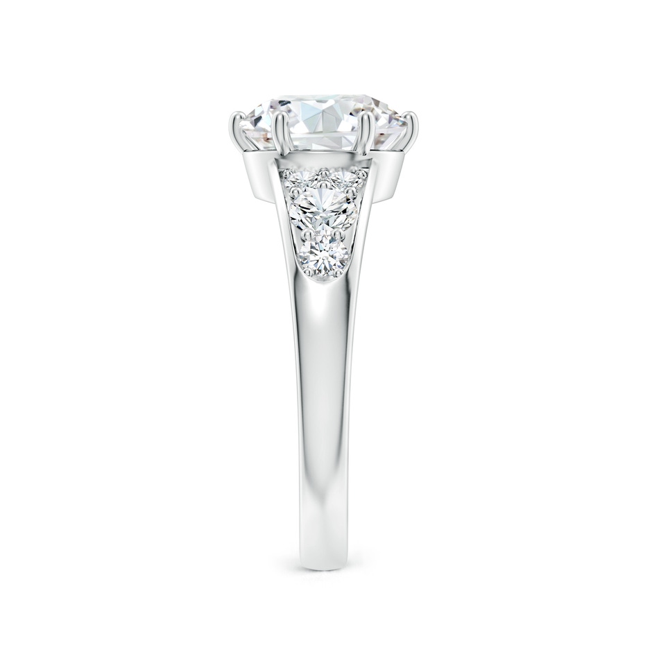 8.5mm GVS2 Round Diamond Engagement Ring with Accents in White Gold side 299