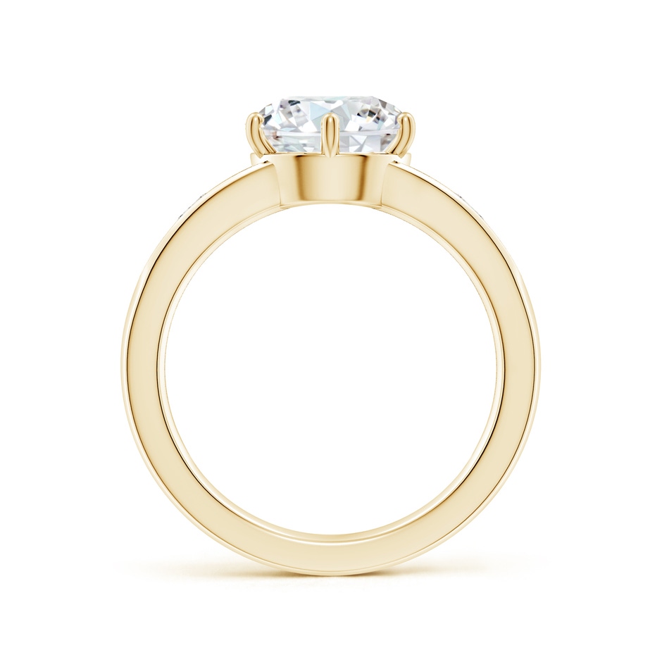 8.5mm GVS2 Round Diamond Engagement Ring with Accents in Yellow Gold side 199