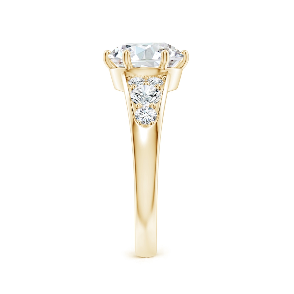 8.5mm GVS2 Round Diamond Engagement Ring with Accents in Yellow Gold side 299