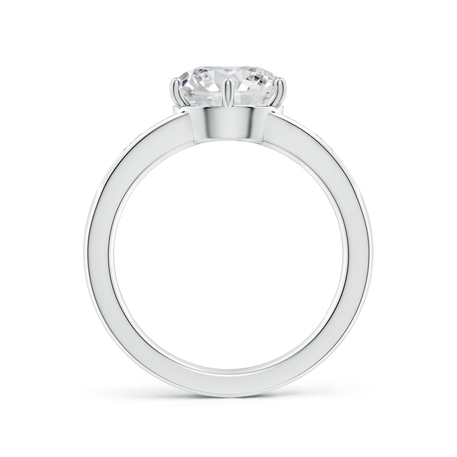 8.5mm HSI2 Round Diamond Engagement Ring with Accents in White Gold side 199