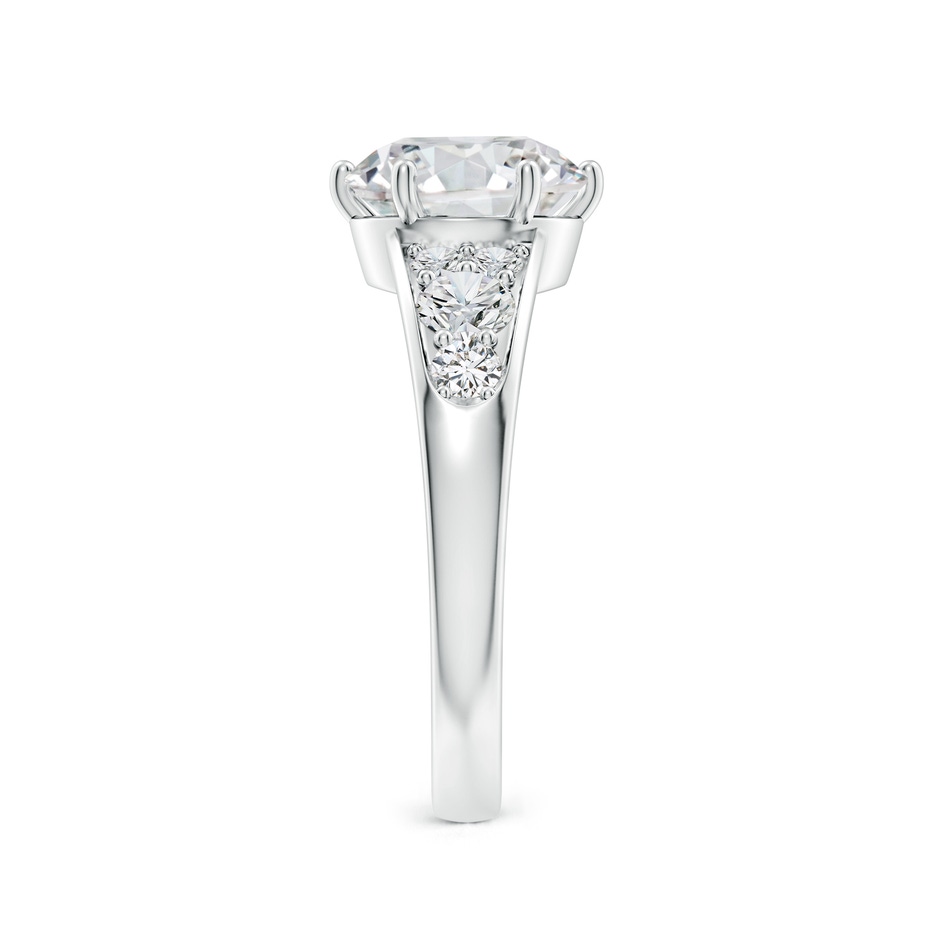 8.5mm HSI2 Round Diamond Engagement Ring with Accents in White Gold side 299