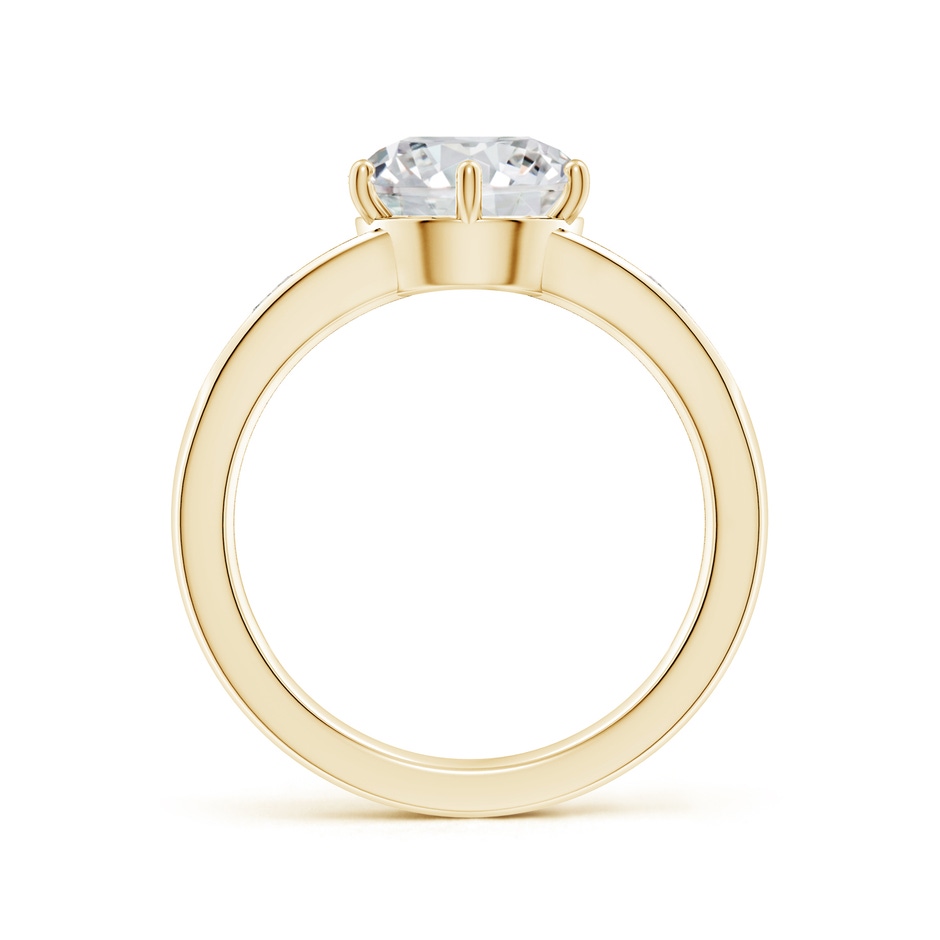8.5mm HSI2 Round Diamond Engagement Ring with Accents in Yellow Gold side 199