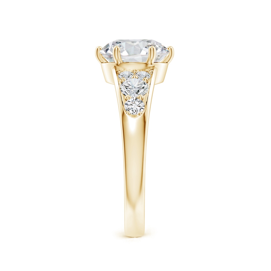 8.5mm HSI2 Round Diamond Engagement Ring with Accents in Yellow Gold side 299