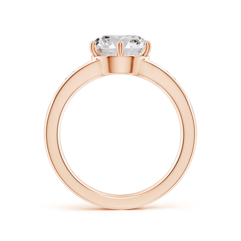 8.5mm IJI1I2 Round Diamond Engagement Ring with Accents in Rose Gold side 199