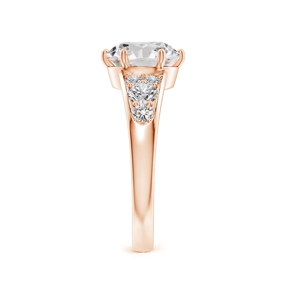 8.5mm IJI1I2 Round Diamond Engagement Ring with Accents in Rose Gold side 299